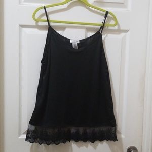 Black lace trimmed camisole
